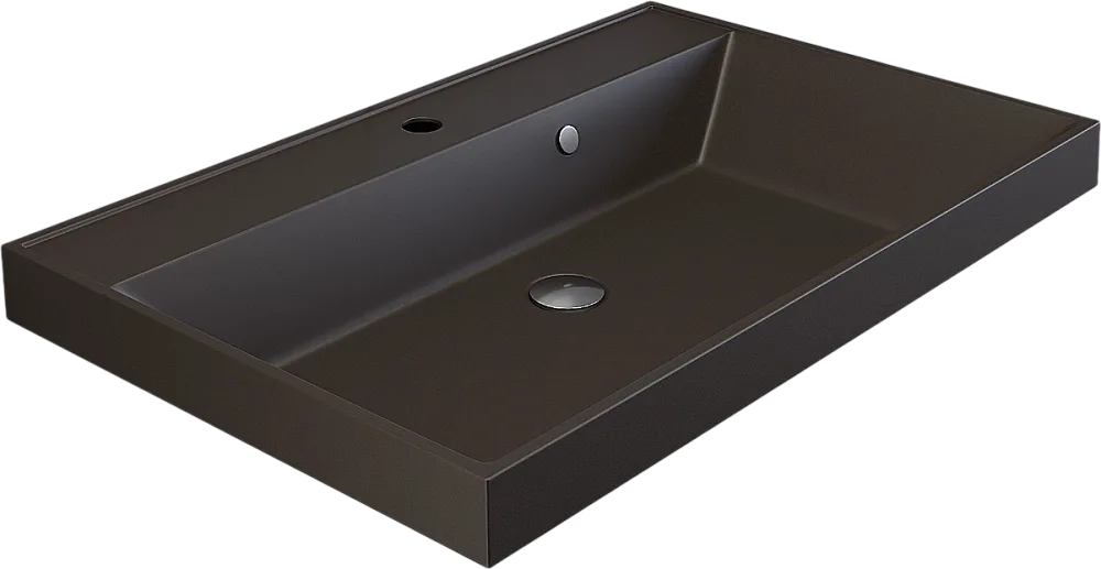 Мебельная раковина Uperwood Classic Quartz 291030026 80 см, матовая коричневая, трюфель Sancos — официальный сайт