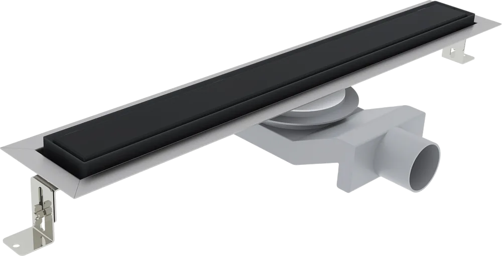 Душевой трап (лоток) Plumberia Selection PST In-Tile 80 см, черный матовый Sancos — официальный сайт