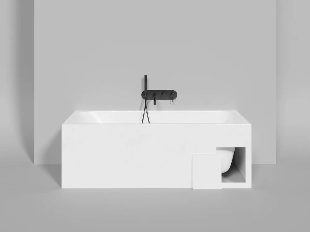 Ванна из искусственного камня Salini Orlanda S-Sense 160x70 см, встраиваемая, белая, на ножках Sancos — официальный сайт