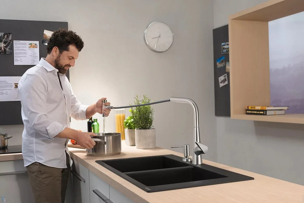 Смеситель для кухни Hansgrohe Talis Select M51 72824000 хром Sancos — официальный сайт