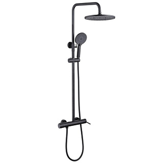 Душевая стойка Abber Emotion AF8816BL, матовая черная
