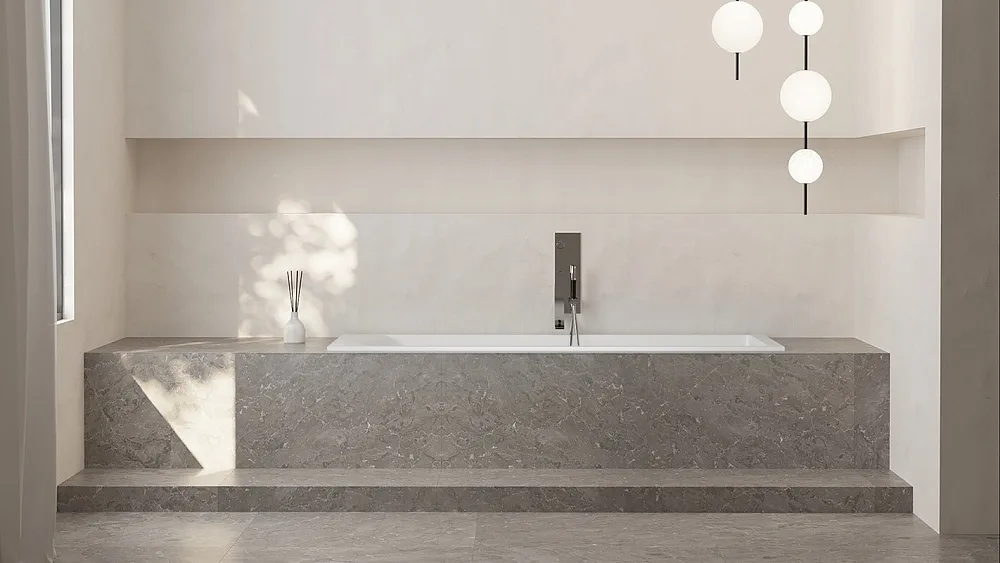 Ванна из искусственного камня Salini Cascata Kit S-Stone 170x70 см, встраиваемая, матовая белая, на  Sancos — официальный сайт