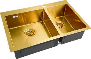 Мойка кухонная Zorg Inox PVD SZR-78-2-51 L bronze