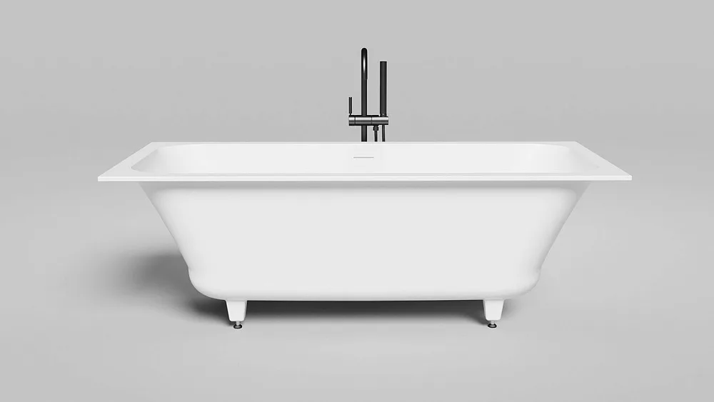Ванна из искусственного камня Salini Orlanda Axis Kit S-Sense 170x75 см, встраиваемая, белая, на нож Sancos — официальный сайт