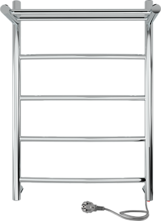 Полотенцесушитель электрический Indigo Arc LCAE60-40PR с полкой, серебристый