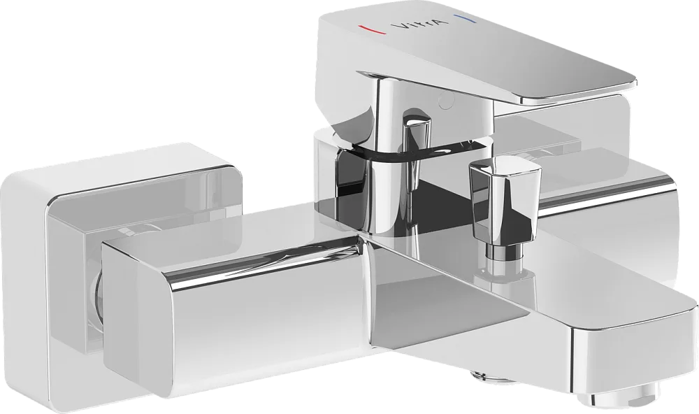 Смеситель для ванны с душем VitrA Root Square A42737EXP, хром Sancos — официальный сайт
