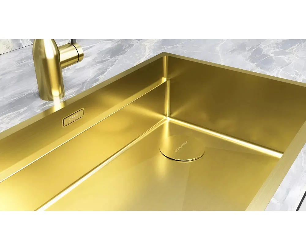 Мойка кухонная Paulmark Next-Multi Sink 58 UNI PM785845-LG светлое золото Sancos — официальный сайт