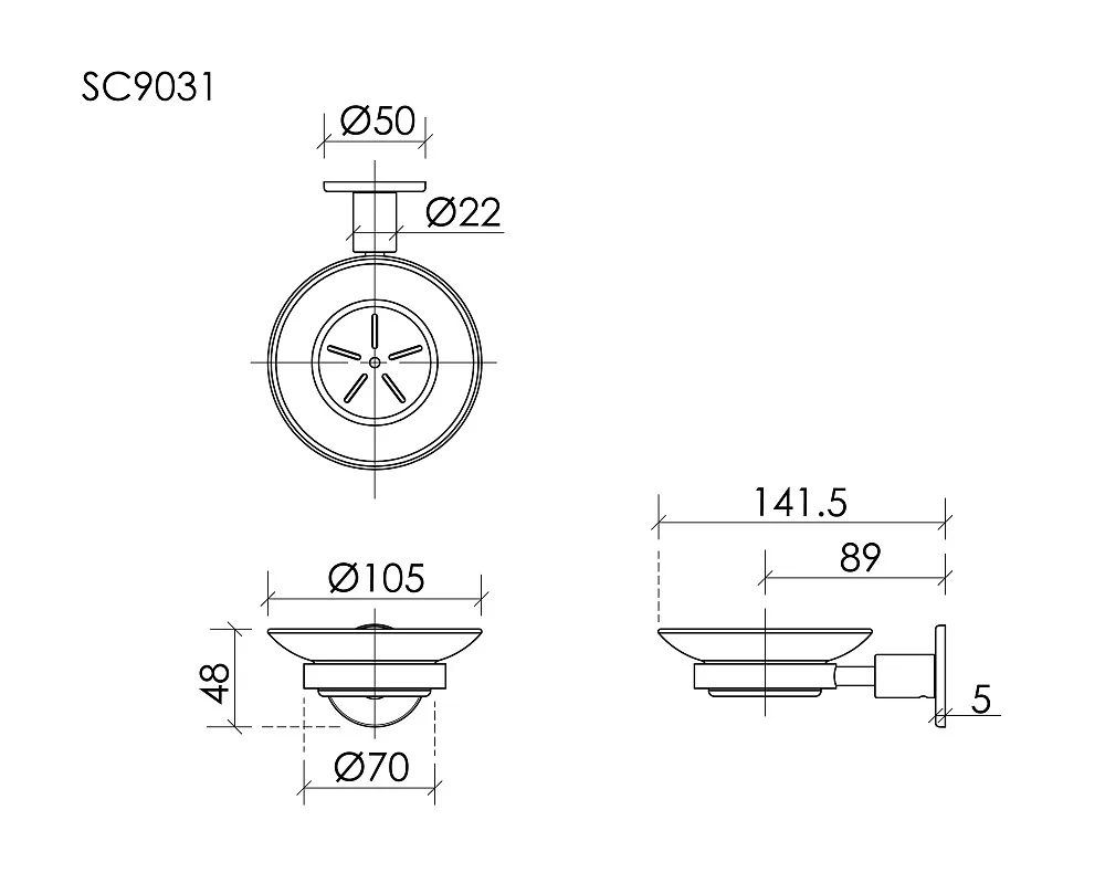 Мыльница Sancos Base SC9031BB брашированная бронза Sancos — официальный сайт