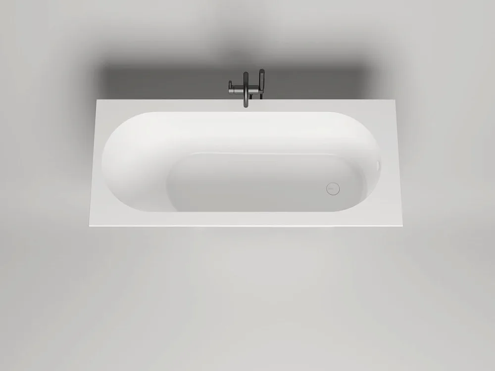 Ванна из искусственного камня Salini Ornella S-Sense 160x70 см, встраиваемая, белая, на ножках Sancos — официальный сайт