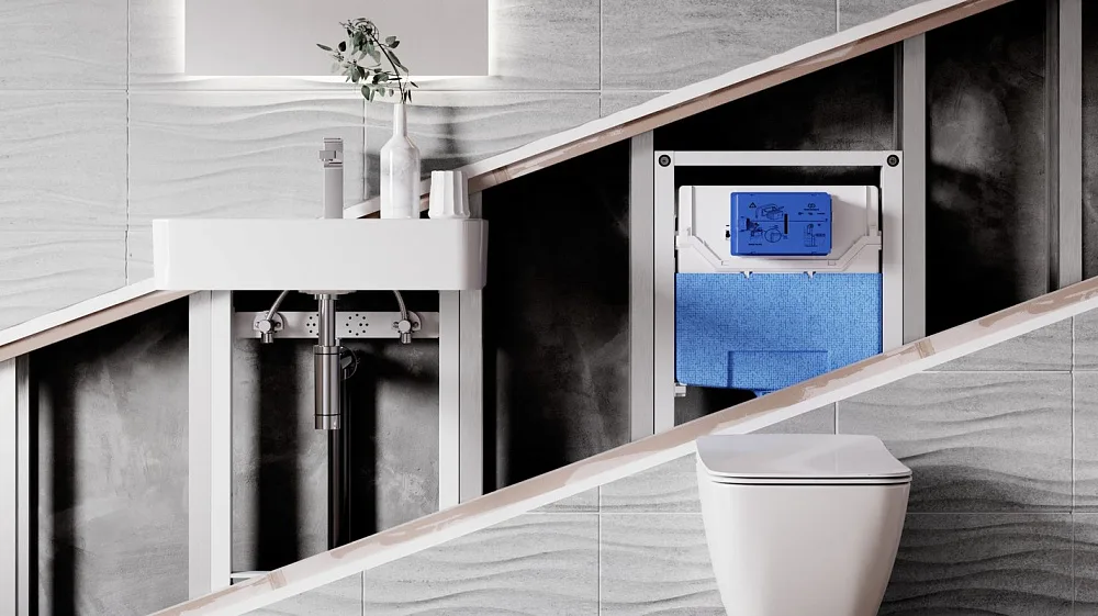 Система инсталляции для унитазов Ideal Standard ProSys R0308A6, с кнопкой смыва черной матовой Sancos — официальный сайт