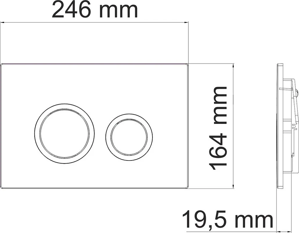 Система инсталляции для унитазов Wasserkraft Glan 66TLT.010.ME.WH.WH01, с кнопкой смыва белой Sancos — официальный сайт