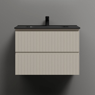 Тумба с раковиной Sancos Snob R 70 beige soft, раковина CN7007MB