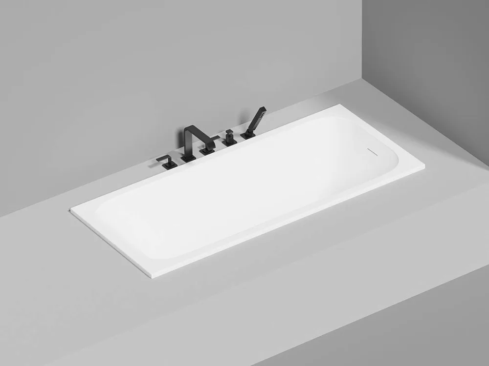 Ванна из искусственного камня Salini Orlanda Kit S-Sense 160x70 см, встраиваемая, белая, на ножках,  Sancos — официальный сайт