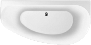 Акриловая ванна Allen Brau Priority 5 L 160x80 см, левая, пристенная, белая матовая, асимметричная, 