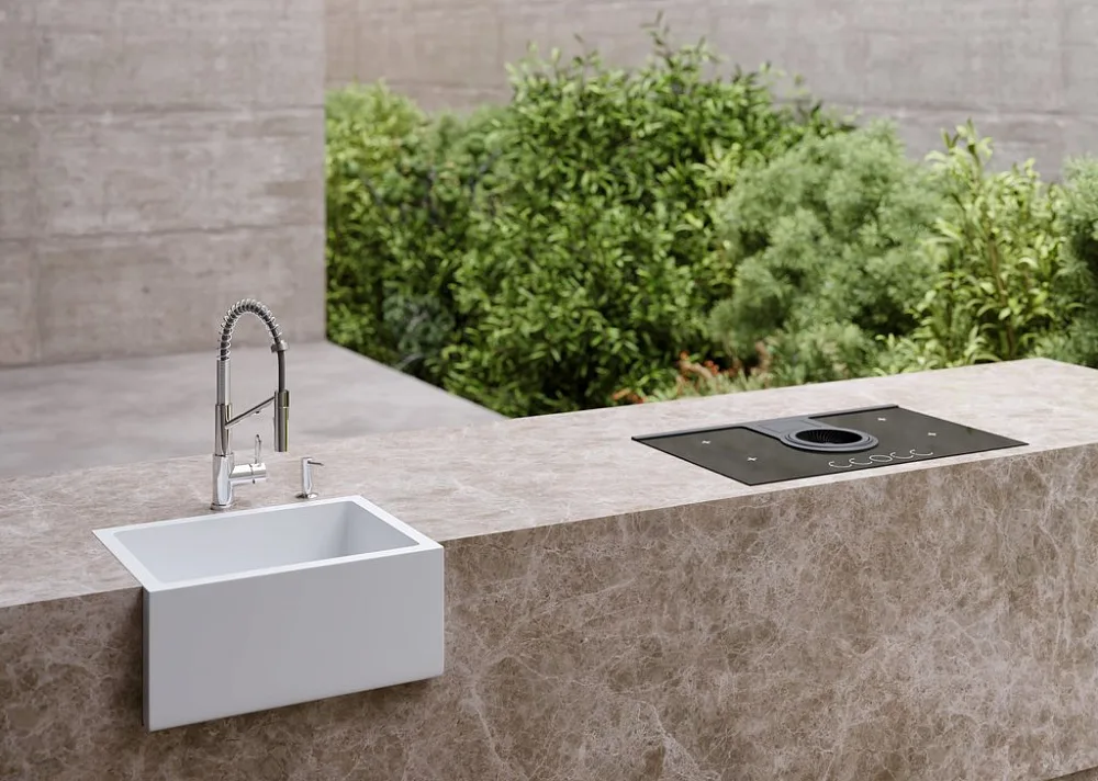Мойка кухонная Omoikiri Mikura 61-WH Glossy белая Sancos — официальный сайт