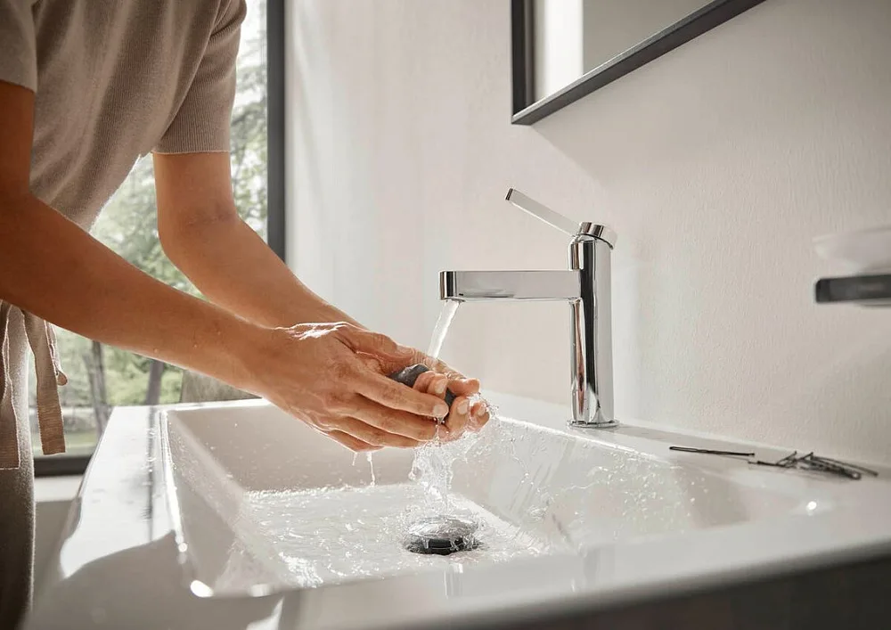 Смеситель для раковины Hansgrohe Finoris 100 76010000 хром Sancos — официальный сайт