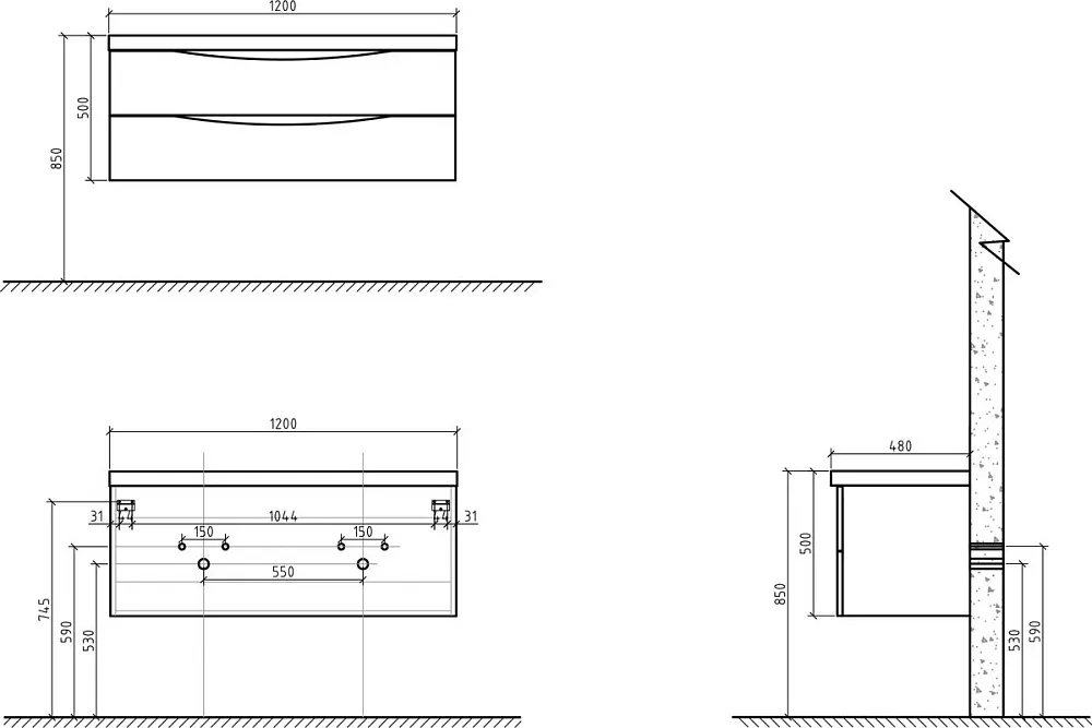 Тумба под раковину без столешницы BelBagno Ancona-N 120 rovere more подвесная Sancos — официальный сайт