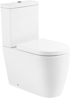 Унитаз-компакт напольный BelBagno Marino BB105CPR BB105SC с микролифтом, безободковый, глянцевый бел