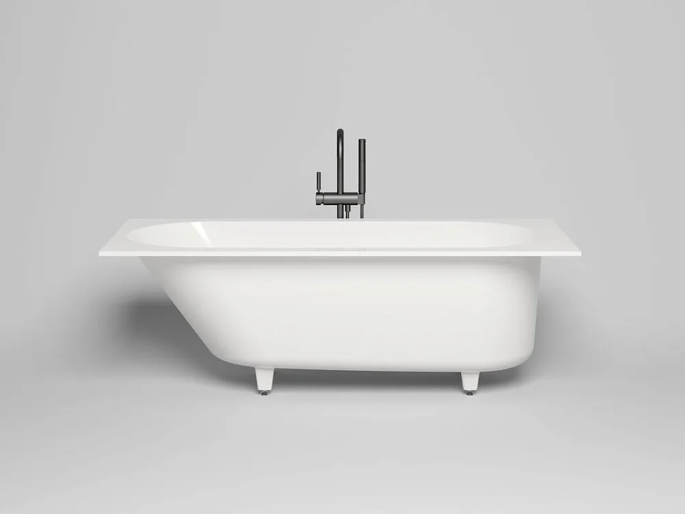 Ванна из искусственного камня Salini Ornella S-Sense 170x70 см, встраиваемая, белая, на ножках Sancos — официальный сайт