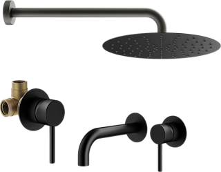 Комплект для ванной Plumberia Selection Ixo KITXO01NO210 С ВНУТРЕННЕЙ ЧАСТЬЮ, черный матовый