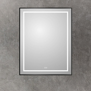 Зеркало BelBagno Kraft 90x70 с подсветкой, с подогревом, черный
