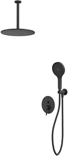 Душевой комплект WHITECROSS Y YSET12TOPBL, С ВНУТРЕННЕЙ ЧАСТЬЮ, черный матовый