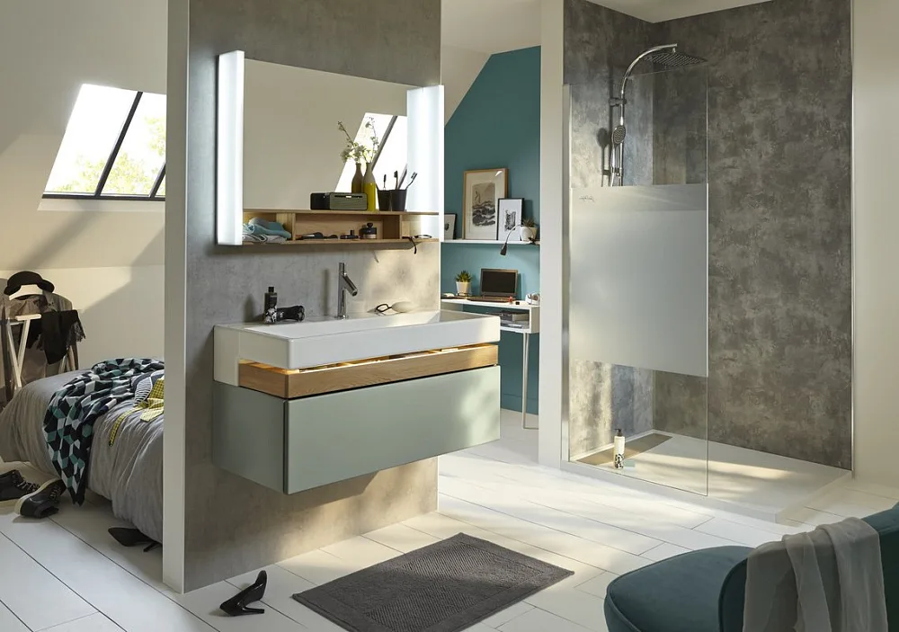 Мебельная раковина Jacob Delafon Terrace EXC9112 100 см с подсветкой Sancos — официальный сайт