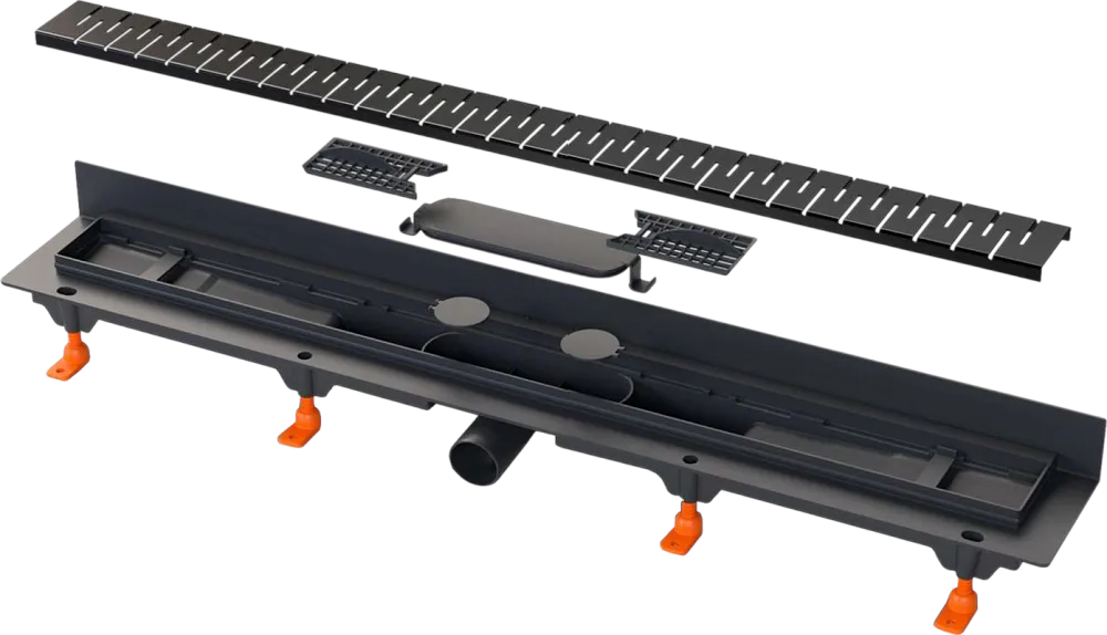 Душевой трап (лоток) MCH Chudej Medium CH650MC, 65 см, матовый черный Sancos — официальный сайт