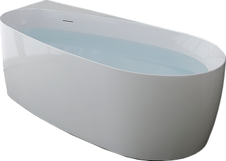Акриловая ванна Allen Brau Priority 2 170x80 см, пристенная, белая матовая, овальная, на ножках, со 