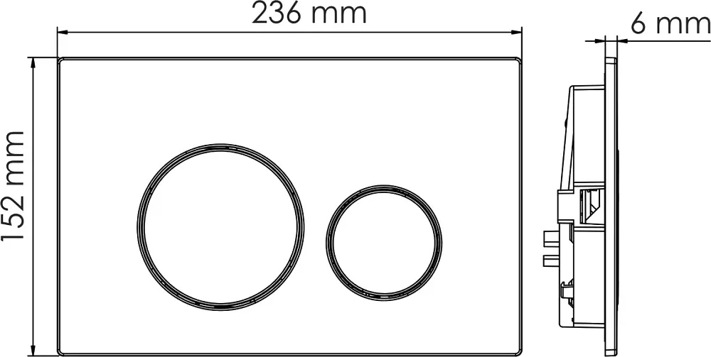 Смывной бачок скрытого монтажа Wasserkraft Aller 10TLT.031.ME.PB02, с кнопкой смыва черной Sancos — официальный сайт