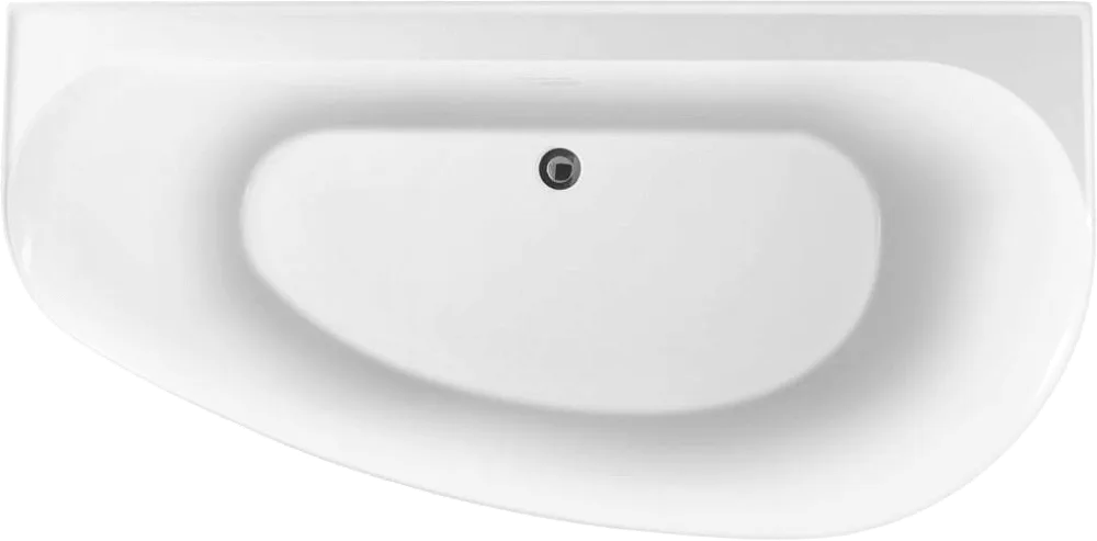 Акриловая ванна Allen Brau Priority 5 L 160x80 см, левая, пристенная, белая, асимметричная, на ножка Sancos — официальный сайт