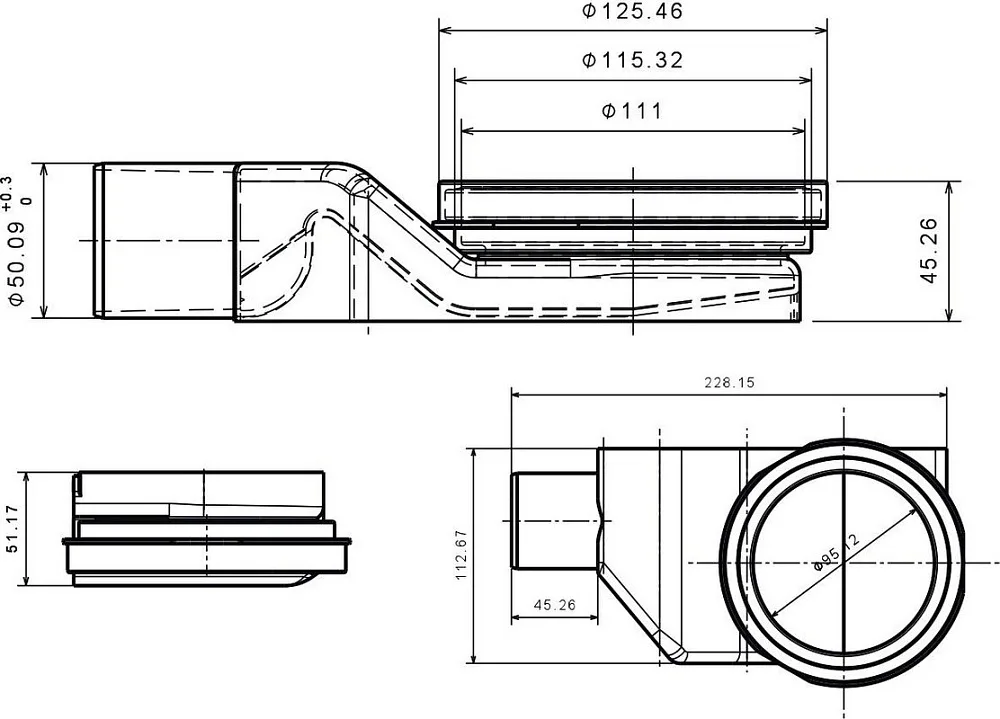 Душевой трап Pestan Confluo Standard Angle2 Sancos — официальный сайт
