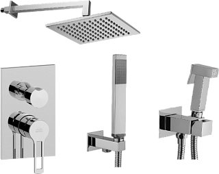 Комплект для ванной Paffoni Ringo KITZRIN018CR/M С ВНУТРЕННЕЙ ЧАСТЬЮ, верхний душ 20 см, хром