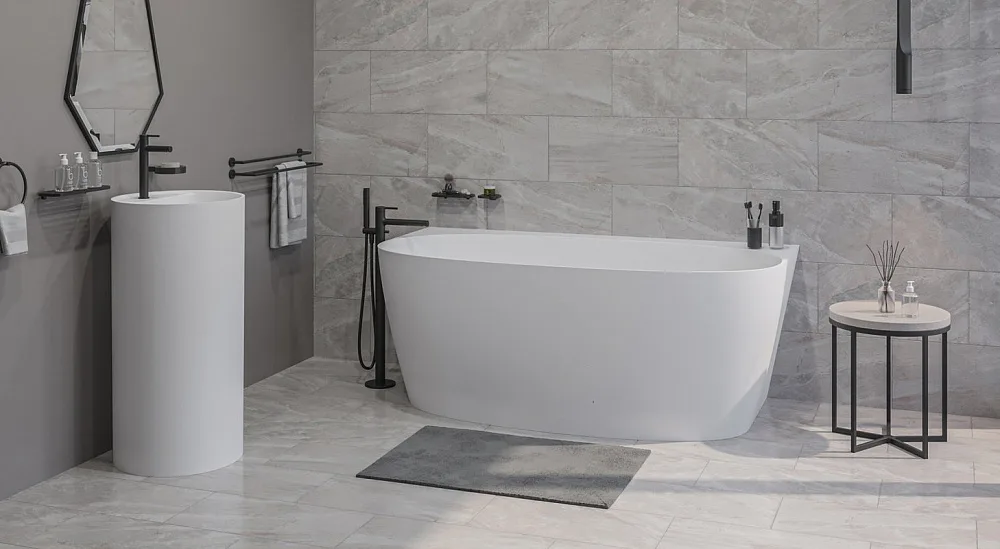 Ванна из искусственного камня WHITECROSS Pearl A 155x80 см, пристенная, матовая белая, овальная, с д Sancos — официальный сайт