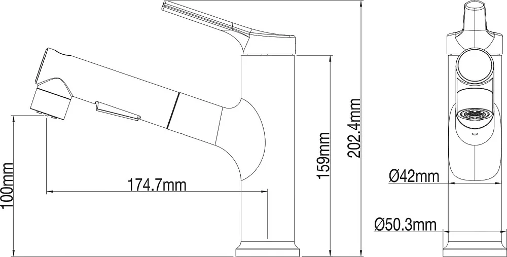 Смеситель для раковины Wonzon & Woghand WW-A40862-MW с выдвижным изливом, белый матовый Sancos — официальный сайт