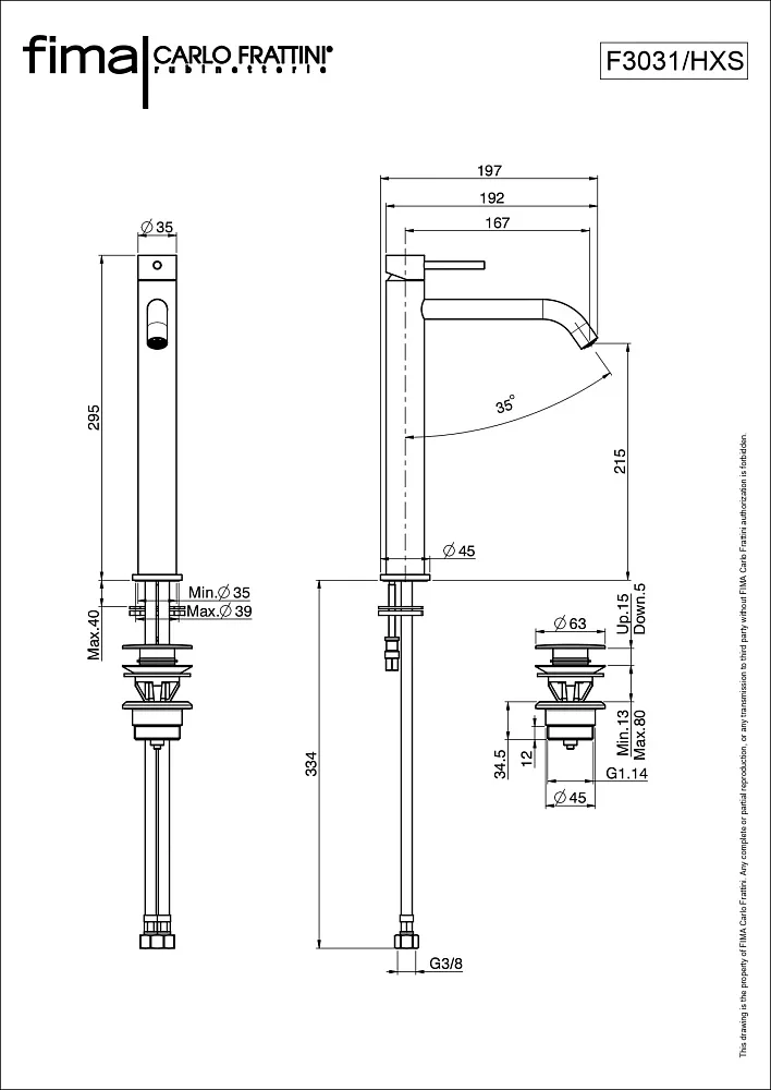 Смеситель для раковины Fima Carlo Frattini Spillo Up F3031/HXSCN черный хром Sancos — официальный сайт