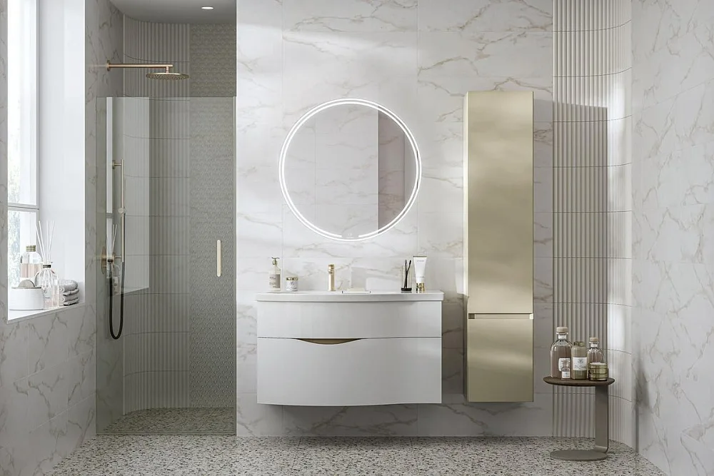 Шкаф-пенал для ванной KERAMA MARAZZI Cubo 165 R лимо матовый Sancos — официальный сайт