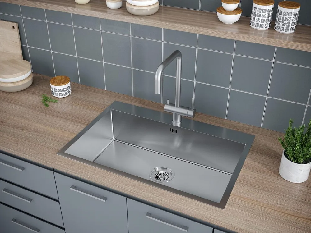 Смеситель для кухни Paulmark Wetter We213030-SS нержавеющая сталь Sancos — официальный сайт