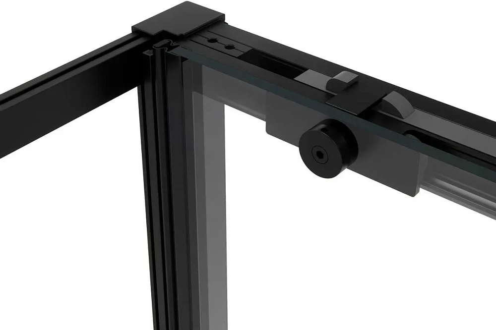 Душевой уголок Vincea Slim Soft VSR-1SS1010CLB 100x100, профиль черный, стекло прозрачное Sancos — официальный сайт