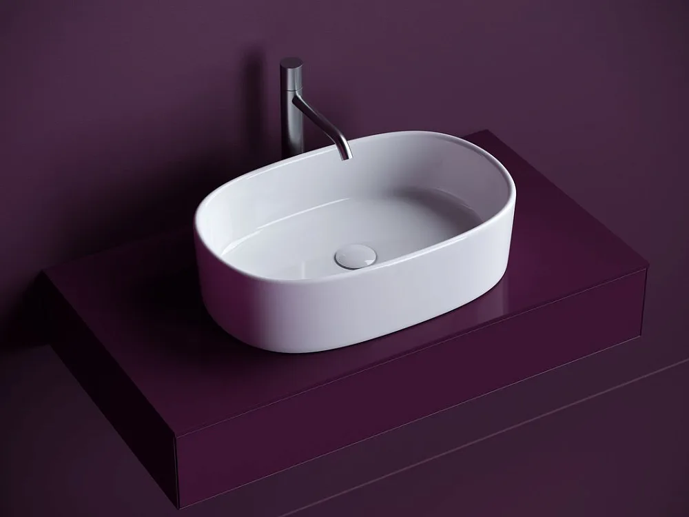 Накладная раковина Ceramicanova Element CN6075 белая глянцевая Sancos — официальный сайт