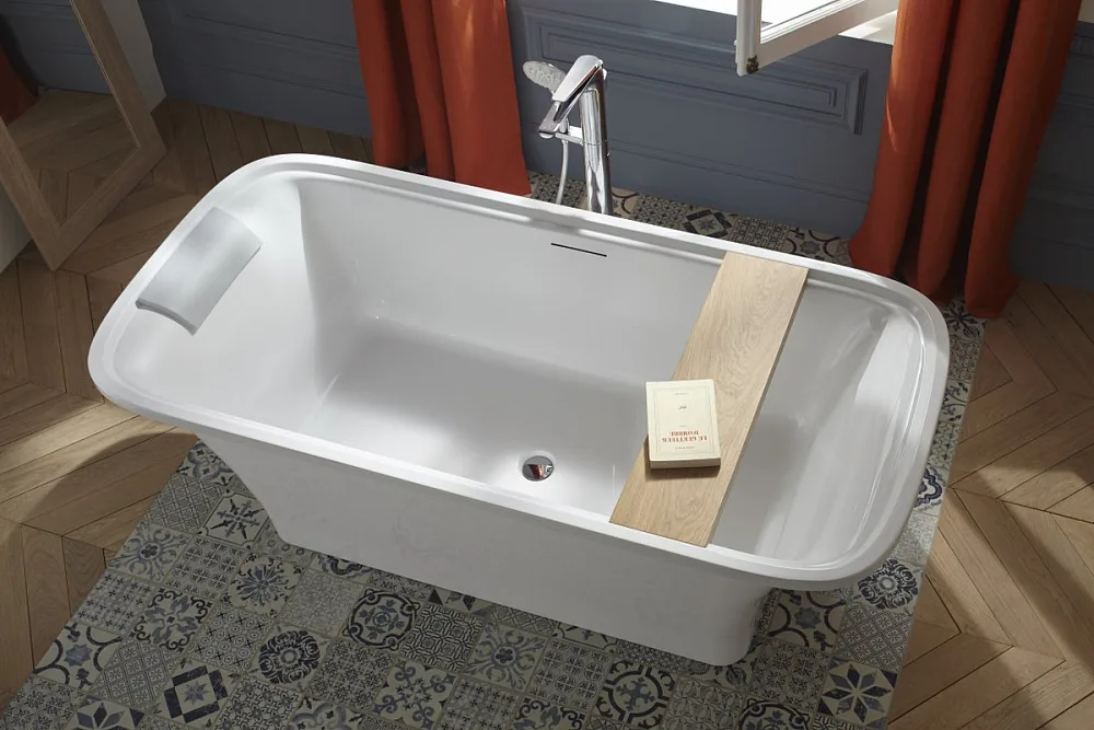 Ванна из искусственного камня Jacob Delafon Elite E6D364RU-00 180x85 см, отдельностоящая, белая, на  Sancos — официальный сайт