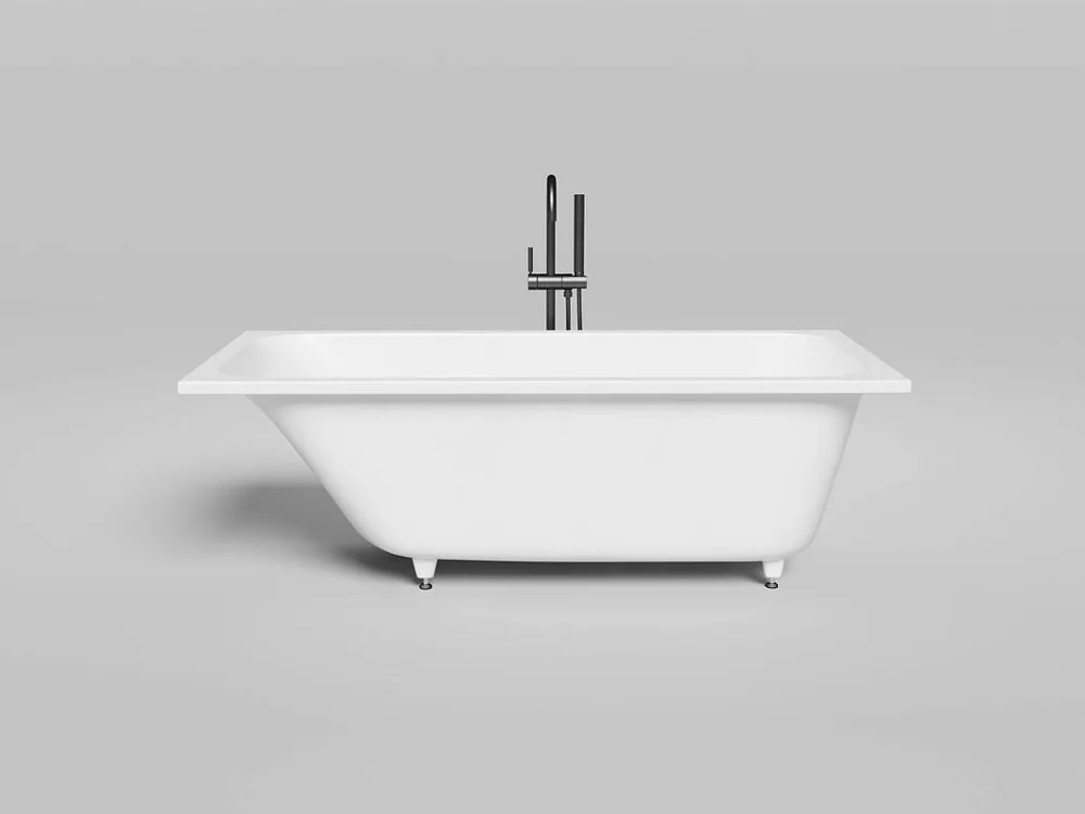Ванна из искусственного камня Salini Orlanda S-Sense 160x70 см, встраиваемая, белая, на ножках Sancos — официальный сайт