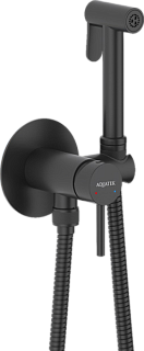 Гигиенический душ AQUATEK Европа AQ1021MB со смесителем, С ВНУТРЕННЕЙ ЧАСТЬЮ, матовый черный