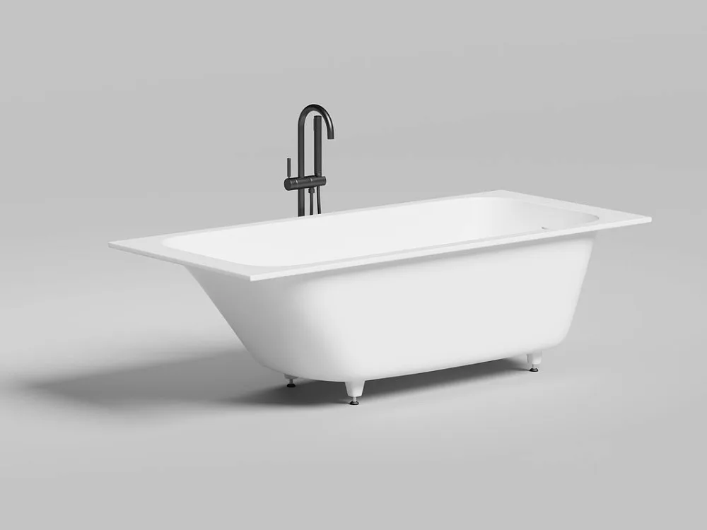 Ванна из искусственного камня Salini Orlanda Kit S-Stone 180x80 см, встраиваемая, матовая белая, на  Sancos — официальный сайт