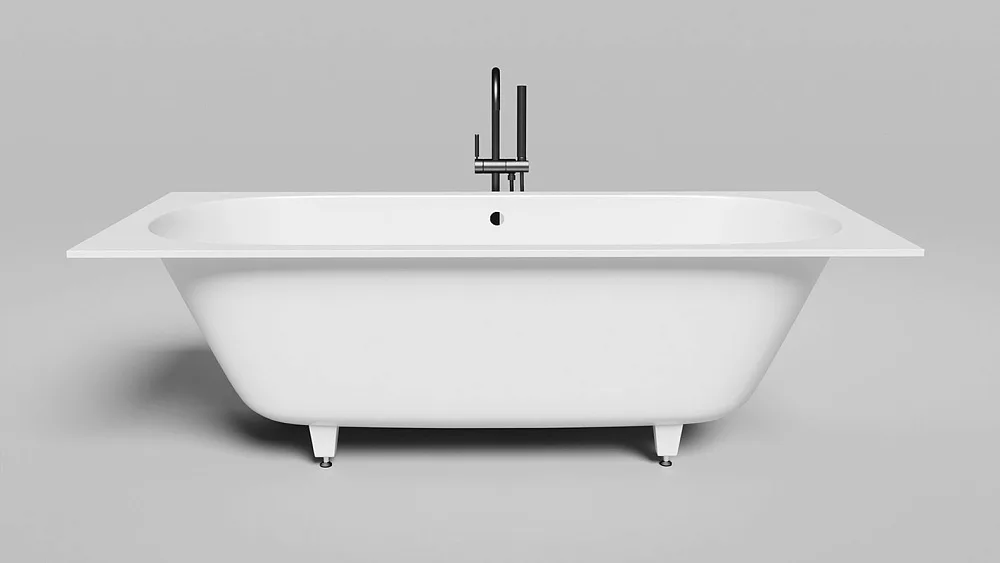 Ванна из искусственного камня Salini Ornella Axis S-Sense 190x90 см, встраиваемая, белая, на ножках Sancos — официальный сайт