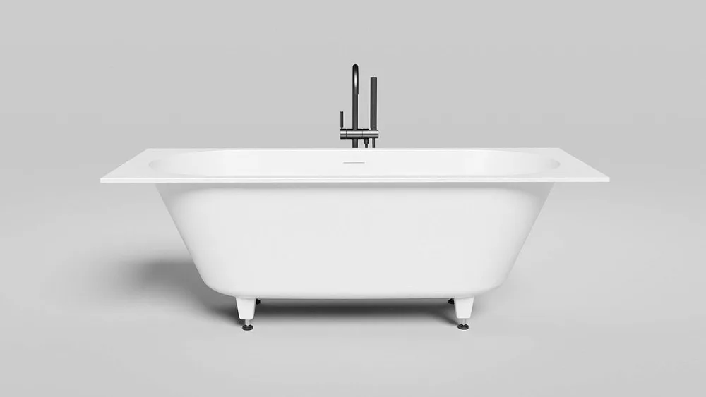 Ванна из искусственного камня Salini Ornella Kit Axis S-Sense 170x75 см, встраиваемая, матовая белая Sancos — официальный сайт