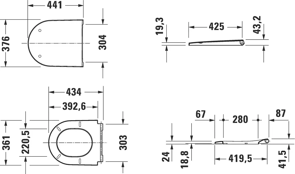 Крышка-сиденье Duravit D-Neo 0021690000 с микролифтом Sancos — официальный сайт