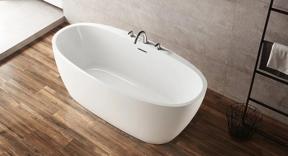 Акриловая ванна BelBagno BB404-1700-800 без опоры 170x80 см, отдельностоящая, белая, овальная, со сл Sancos — официальный сайт