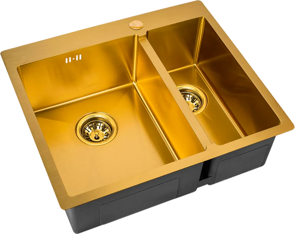 Мойка кухонная Zorg Inox PVD SZR-59-2-51-L BRONZE L, бронза Sancos — официальный сайт