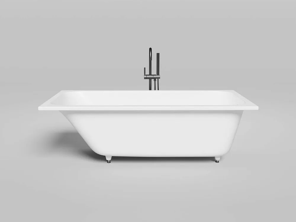 Ванна из искусственного камня Salini Orlanda S-Sense 170x80 см, встраиваемая, матовая белая, на ножк Sancos — официальный сайт
